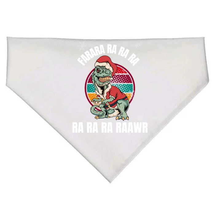 Dinosaur Christmas Cool Gift Santa Rawrs Trex Xmas Pj Meaningful Gift USA-Made Doggie Bandana