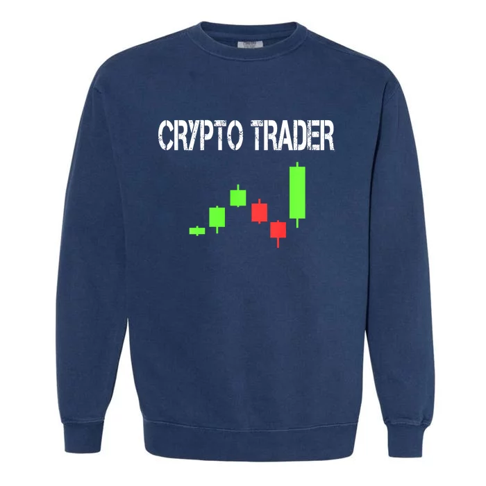 Daytrading Crypto Currency Candlestick For Traders Garment-Dyed Sweatshirt