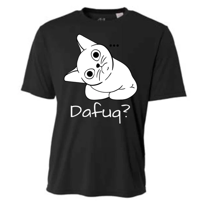 Dafuq Confused Cat Cooling Performance Crew T-Shirt