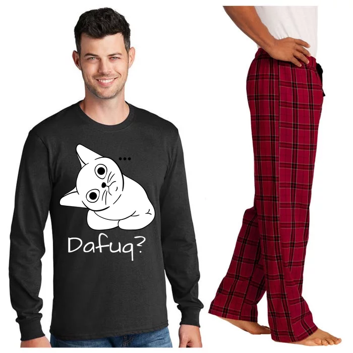 Dafuq Confused Cat Long Sleeve Pajama Set