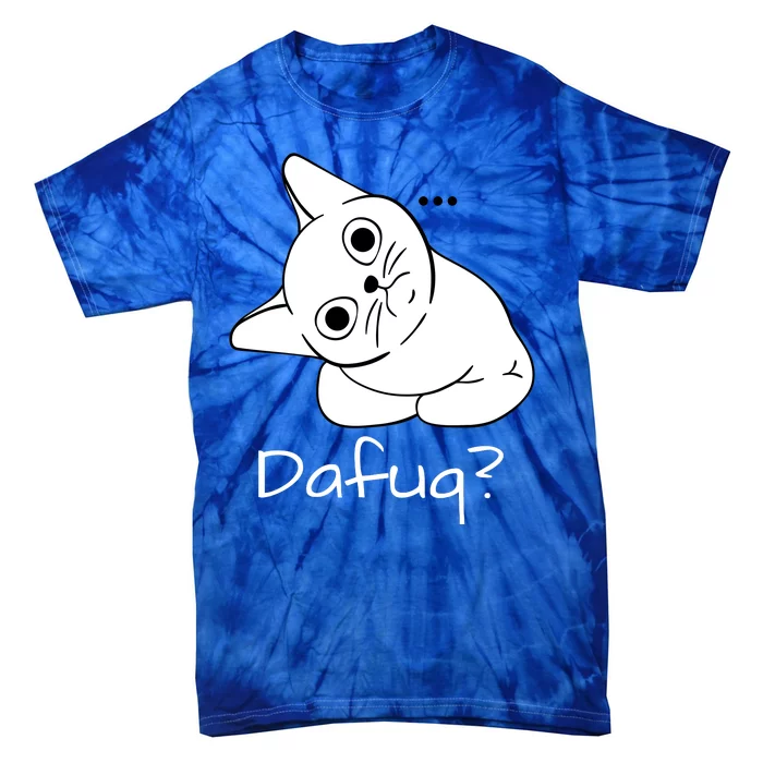 Dafuq Confused Cat Tie-Dye T-Shirt