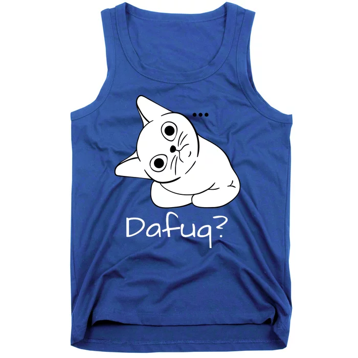 Dafuq Confused Cat Tank Top