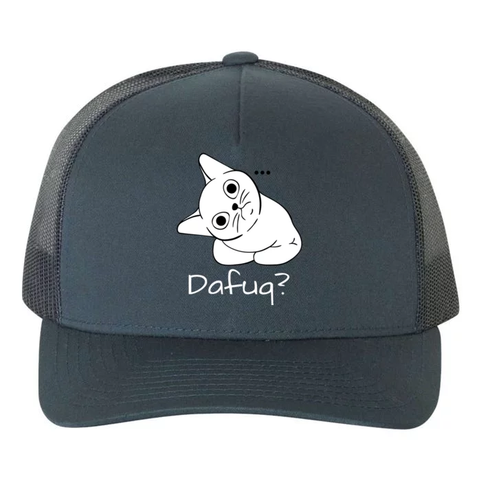 Dafuq Confused Cat Yupoong Adult 5-Panel Trucker Hat