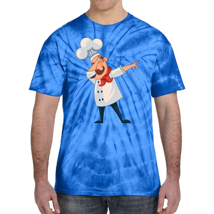 Dabbing Chef Comic Artwork For A Chef Gift Tie-Dye T-Shirt