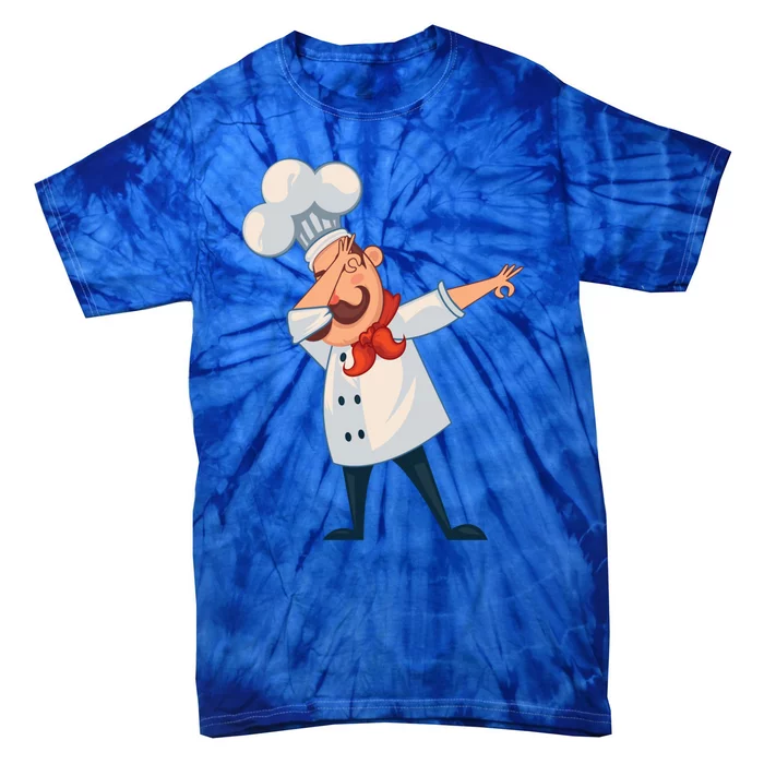 Dabbing Chef Comic Artwork For A Chef Gift Tie-Dye T-Shirt