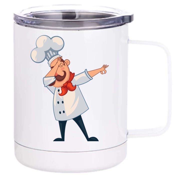 Dabbing Chef Comic Artwork For A Chef Gift Front & Back 12oz Stainless Steel Tumbler Cup