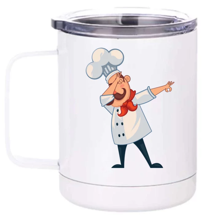 Dabbing Chef Comic Artwork For A Chef Gift Front & Back 12oz Stainless Steel Tumbler Cup