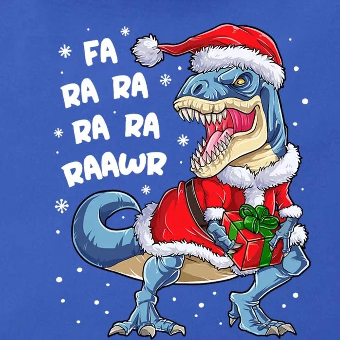 Dinosaur Christmas Cool Gift Fa Ra Ra Rawr T Rex Santa Gift Zip Tote Bag