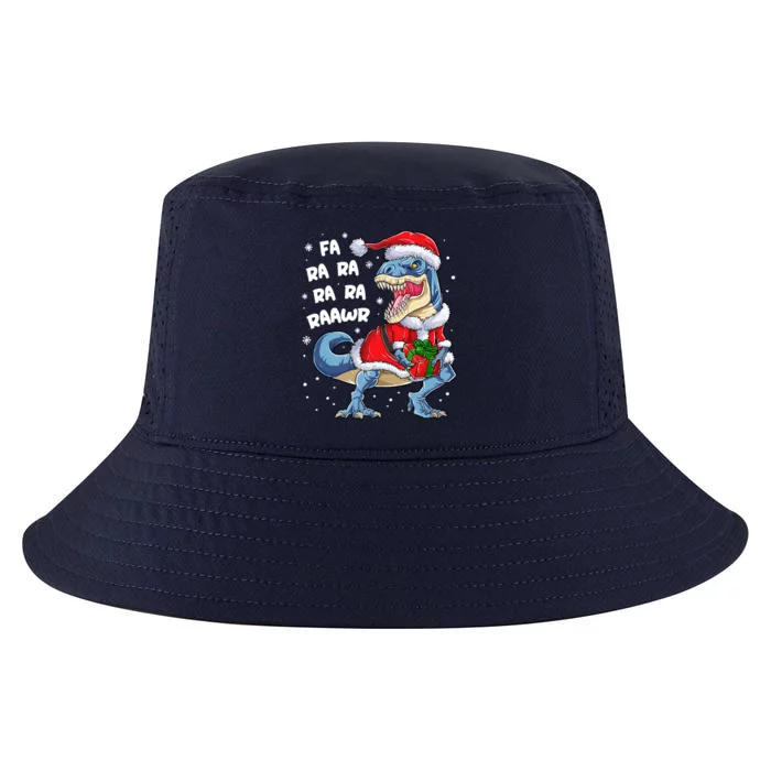 Dinosaur Christmas Cool Gift Fa Ra Ra Rawr T Rex Santa Gift Cool Comfort Performance Bucket Hat