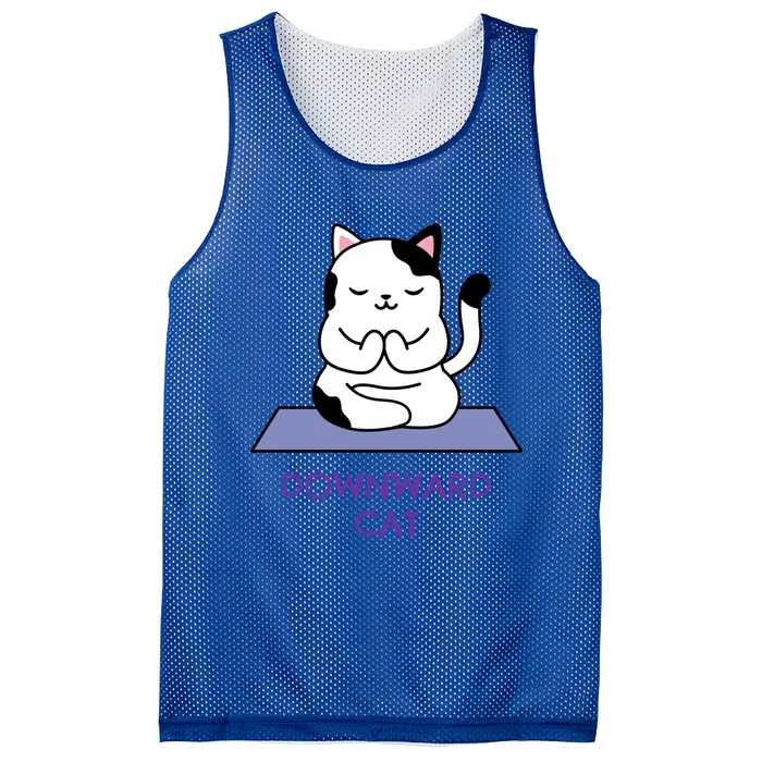 Downward Cat Cute Cat Owner Meditation Yoga Pose Cool Gift Mesh Reversible Basketball Jersey Tank