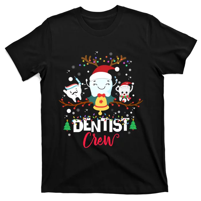 Dentist Christmas Crew Festive Holiday Apparel T-Shirt