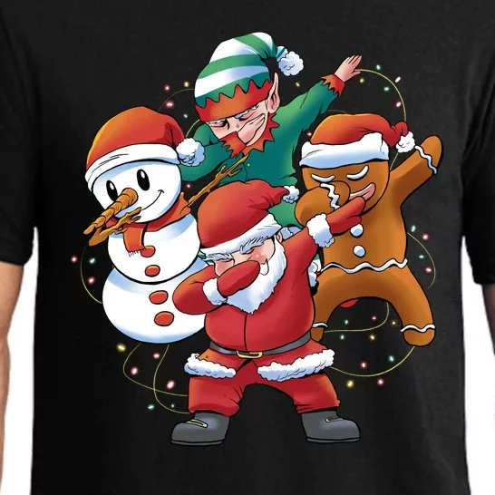 Dabbing Christmas Characters Holiday Pajama Set