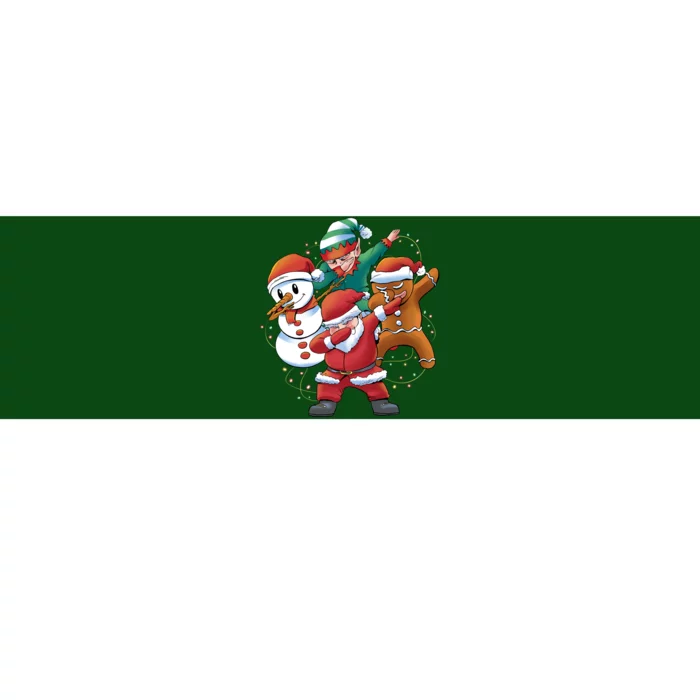 Dabbing Christmas Characters Holiday Bumper Sticker