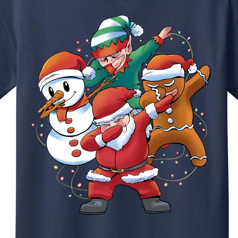 Dabbing Christmas Characters Holiday Kids T-Shirt