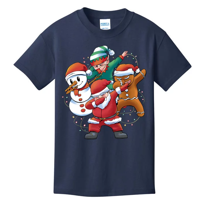 Dabbing Christmas Characters Holiday Kids T-Shirt