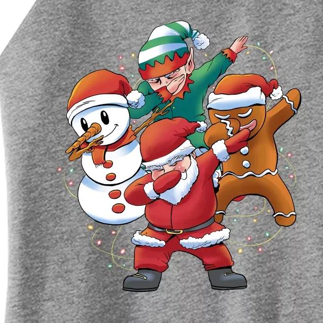 Dabbing Christmas Characters Holiday Women’s Perfect Tri Rocker Tank