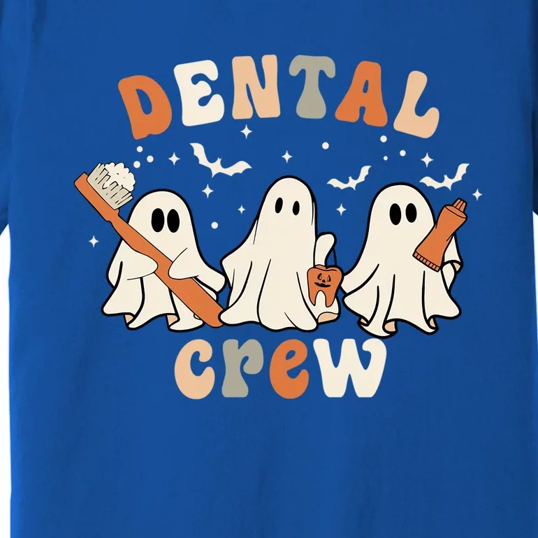 Dental Crew Cute Ghosts Boo Teeth Toothbrush Retro Halloween Gift Premium T-Shirt