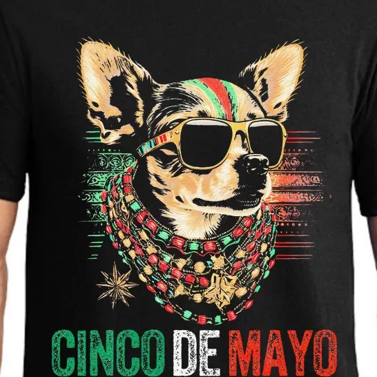 Dog Chihuahua Cinco De Mayo Mexican Flag American Funny Pajama Set