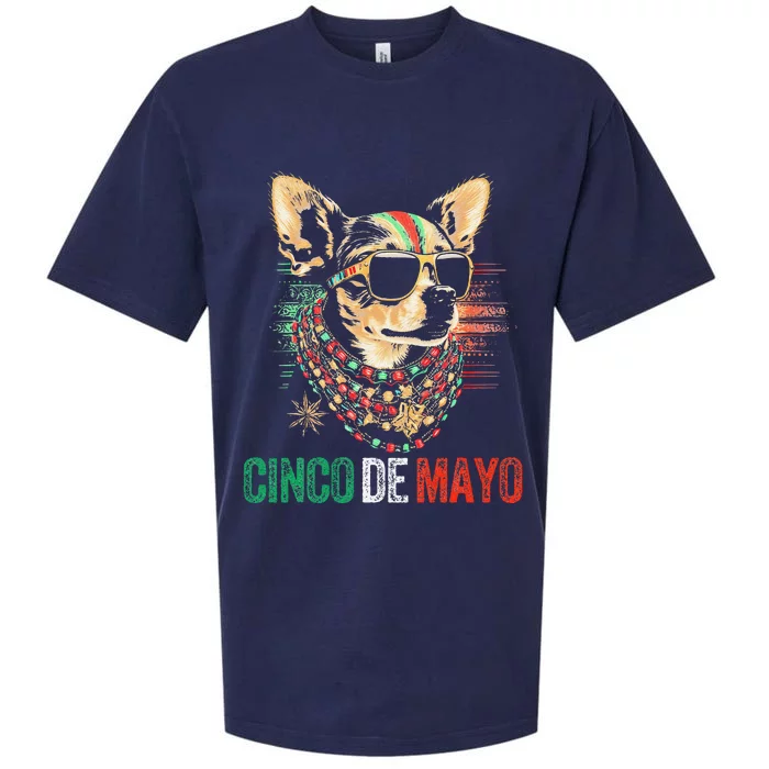 Dog Chihuahua Cinco De Mayo Mexican Flag American Funny Sueded Cloud Jersey T-Shirt