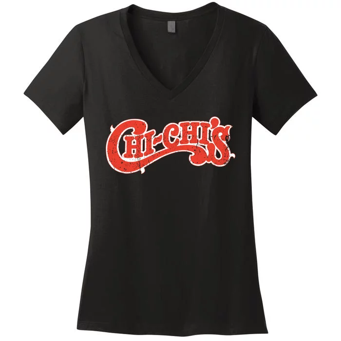 Defunct Chi Chi's Restaurant Women's V-Neck T-Shirt