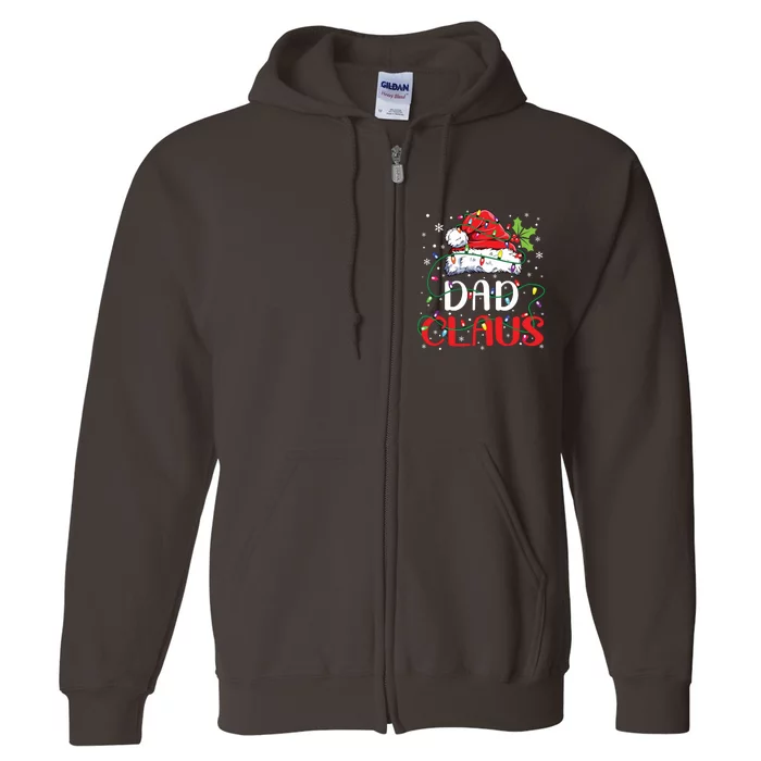 Dad Claus Christmas Santa Matching Family Christmas Pajamas Full Zip Hoodie