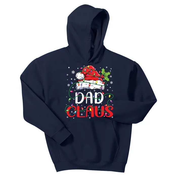 Dad Claus Christmas Santa Matching Family Christmas Pajamas Kids Hoodie