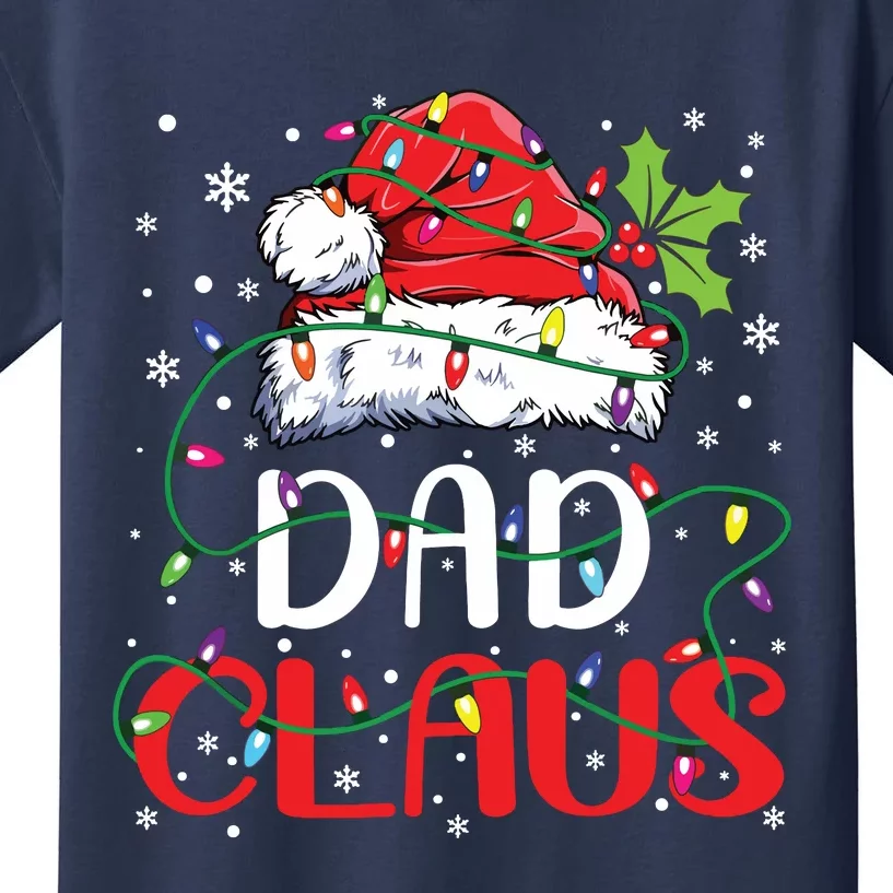 Dad Claus Christmas Santa Matching Family Christmas Pajamas Kids T-Shirt