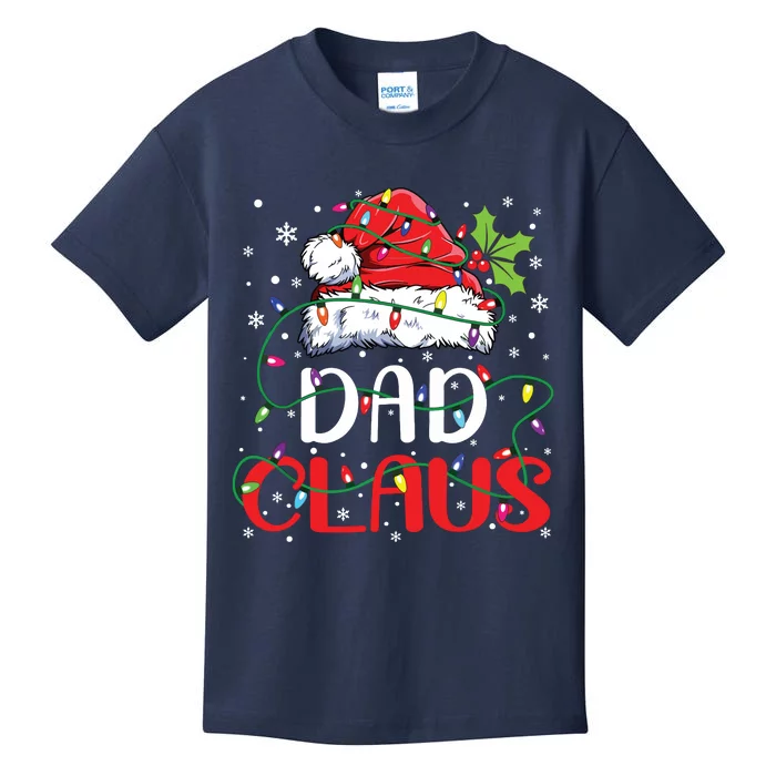 Dad Claus Christmas Santa Matching Family Christmas Pajamas Kids T-Shirt