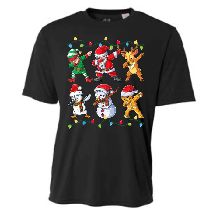 Dabbing Christmas Character Santa Dab Cooling Performance Crew T-Shirt