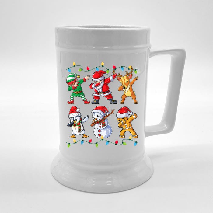 Dabbing Christmas Character Santa Dab Front & Back Beer Stein