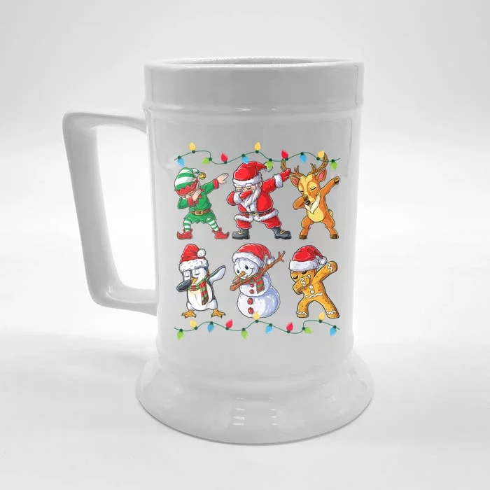 Dabbing Christmas Character Santa Dab Front & Back Beer Stein