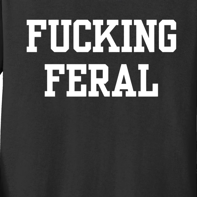 Double Cross Clothing Co Fucking Feral Kids Long Sleeve Shirt