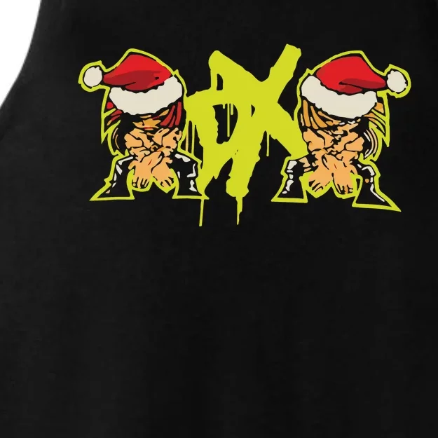 Dx Cartoon Christmas Ladies Tri-Blend Wicking Tank