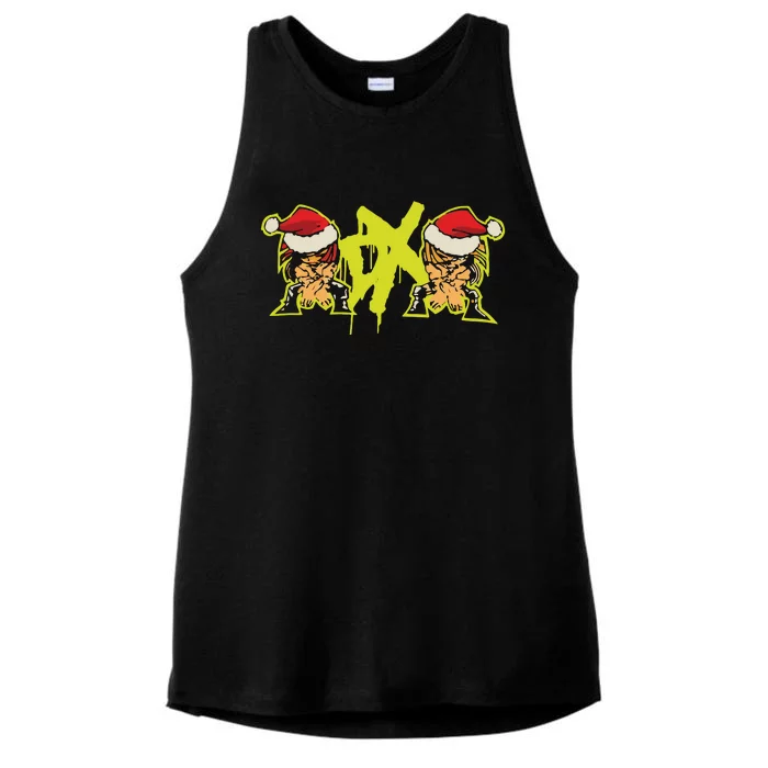 Dx Cartoon Christmas Ladies Tri-Blend Wicking Tank