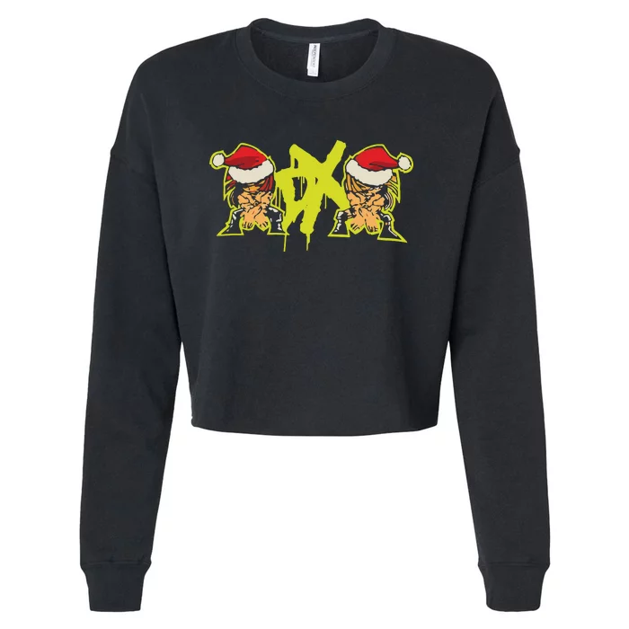 Dx Cartoon Christmas Cropped Pullover Crew