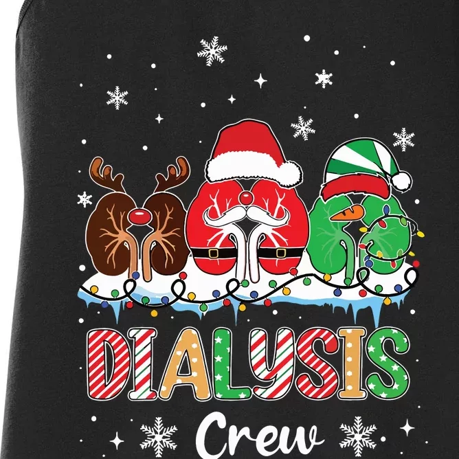 Dialysis Christmas Crew Dialysis Nurse Nephrology Technician Women's Racerback Tank