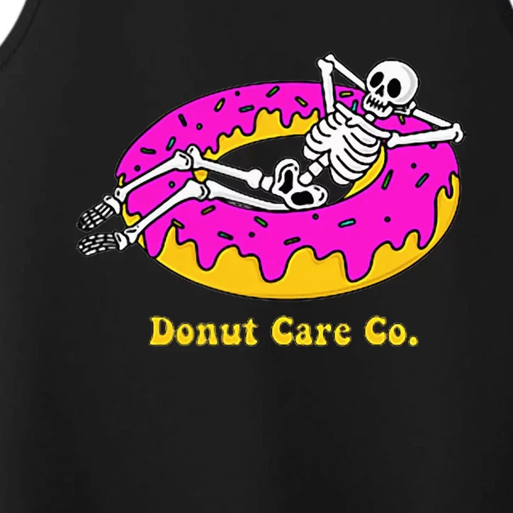 Donut Care Co Illustration Skeleton Donut Performance Tank