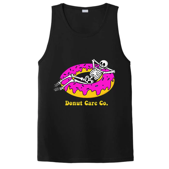 Donut Care Co Illustration Skeleton Donut Performance Tank