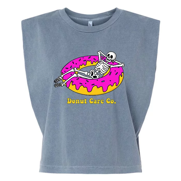 Donut Care Co Illustration Skeleton Donut Garment-Dyed Women's Muscle Tee