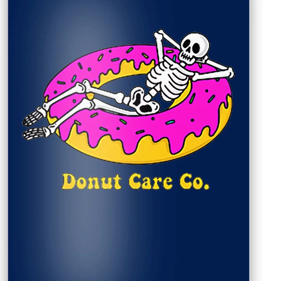 Donut Care Co Illustration Skeleton Donut Poster