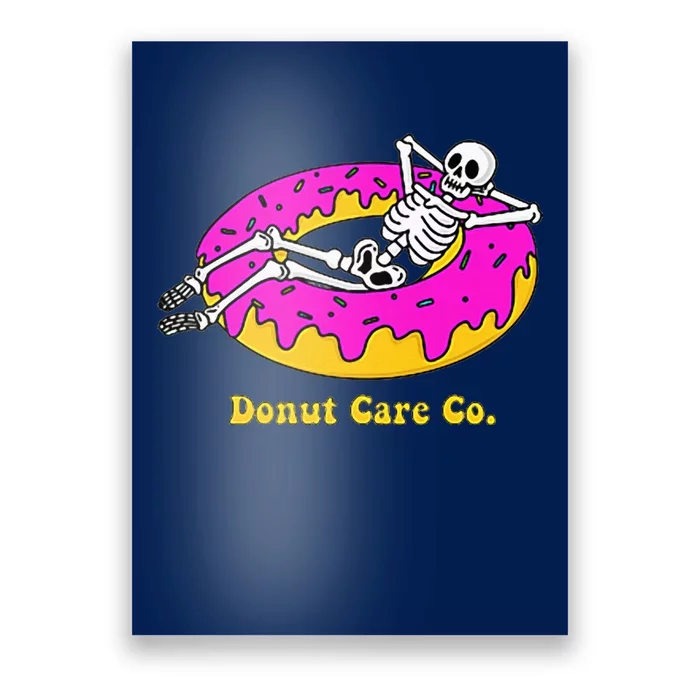 Donut Care Co Illustration Skeleton Donut Poster