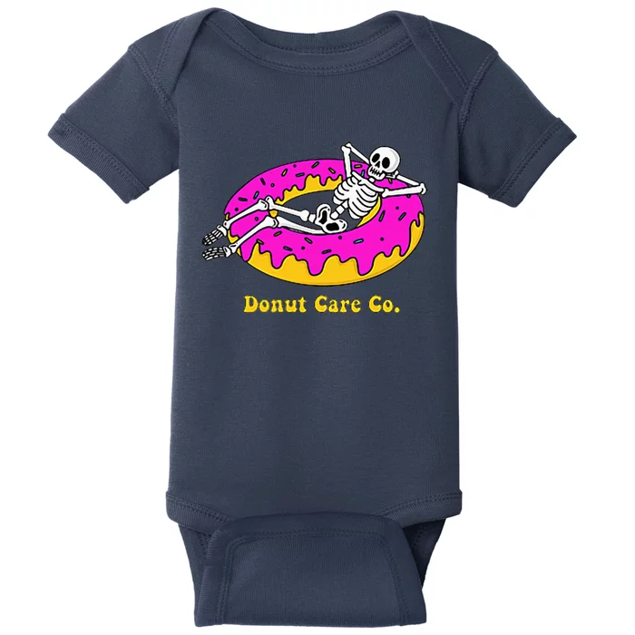 Donut Care Co Illustration Skeleton Donut Baby Bodysuit