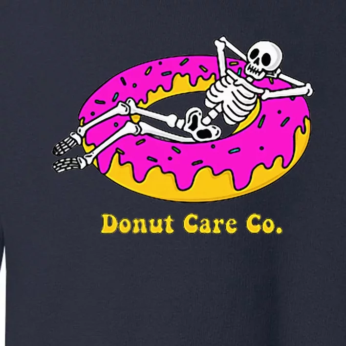 Donut Care Co Illustration Skeleton Donut Toddler Sweatshirt