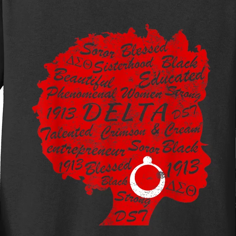 Delta Crimson & Cream Black Excellence 1913 Kids Long Sleeve Shirt