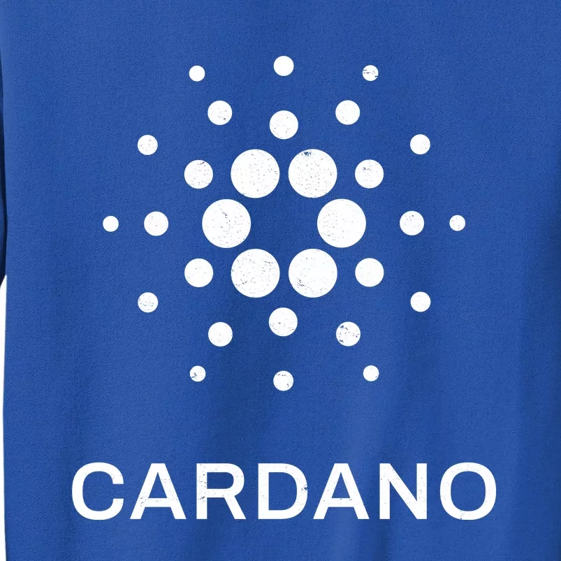 Distressed Cardano Cryptocurrency Logo Tall Sweatshirt