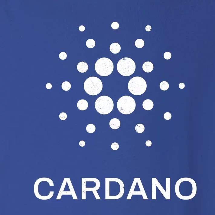 Distressed Cardano Cryptocurrency Logo Toddler Long Sleeve Shirt