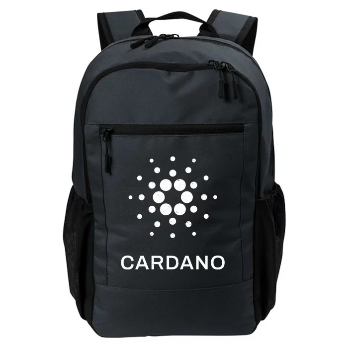 Distressed Cardano Cryptocurrency Logo Daily Commute Backpack