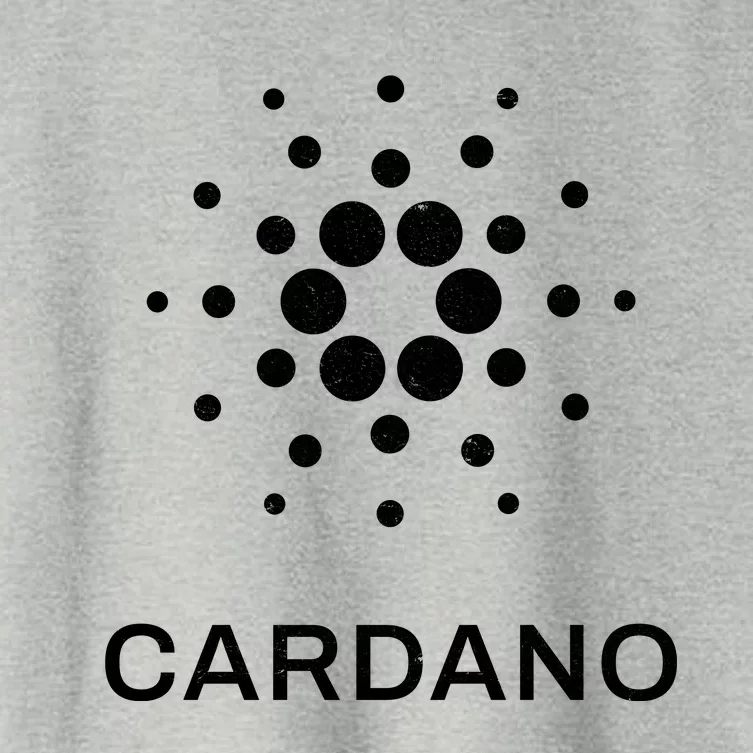 Distressed Cardano Cryptocurrency Logo Women's Crop Top Tee