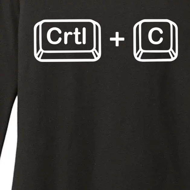 Dad Ctrl C Coppy Son Daughter Ctrl V Paste Funny Family Gift Womens CVC Long Sleeve Shirt