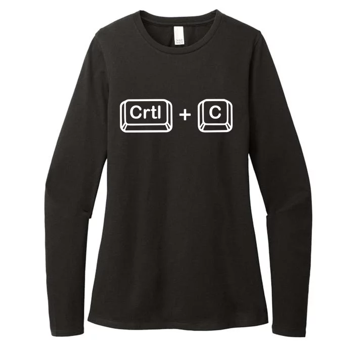 Dad Ctrl C Coppy Son Daughter Ctrl V Paste Funny Family Gift Womens CVC Long Sleeve Shirt